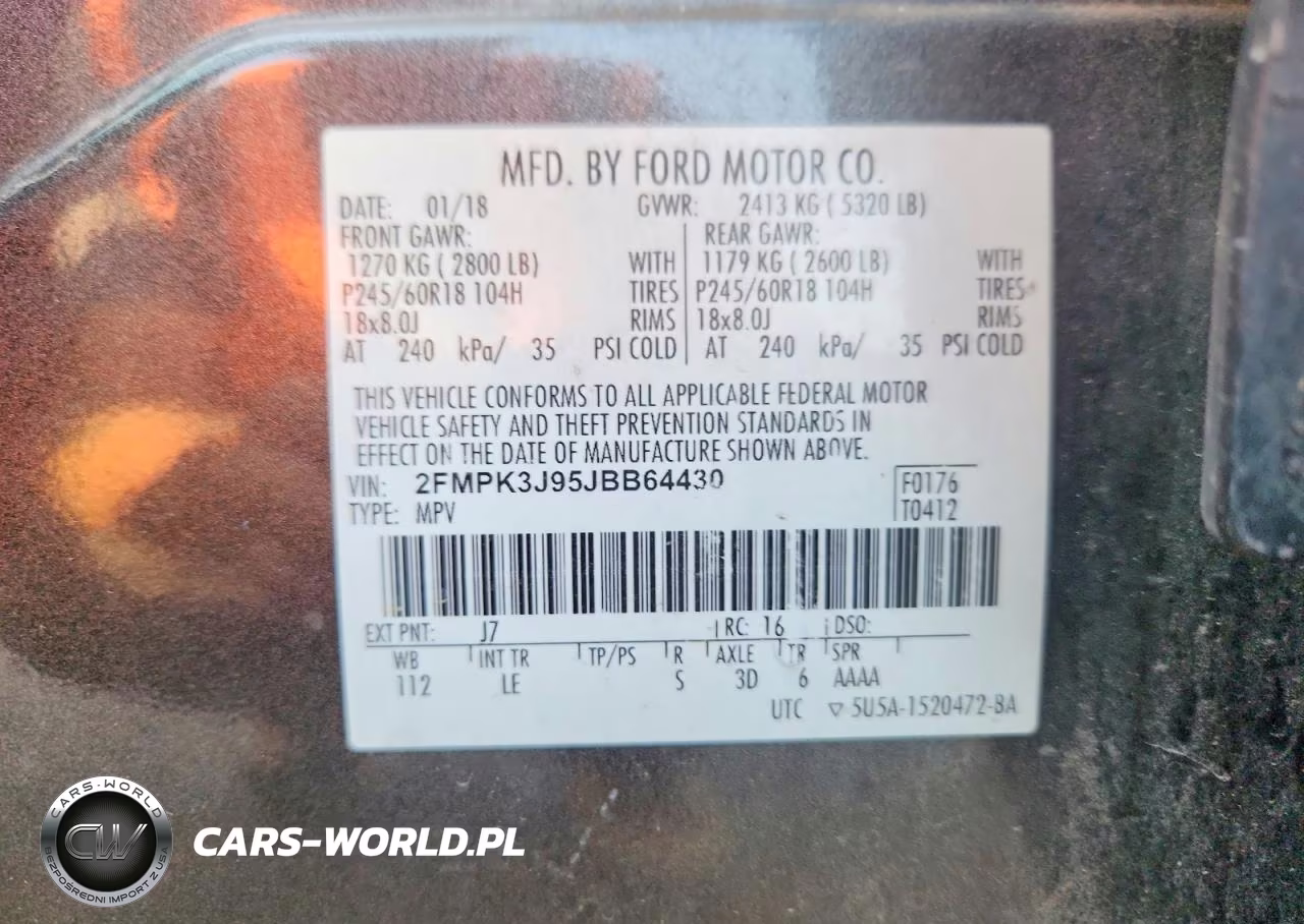2018 Ford Edge Sel VIN:2FMPK3J95JBB64430 - 13
