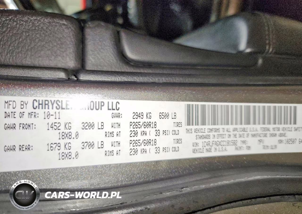 2012 Jeep Grand Cherokee Laredo VIN:1C4RJFAGXCC181582 - 13