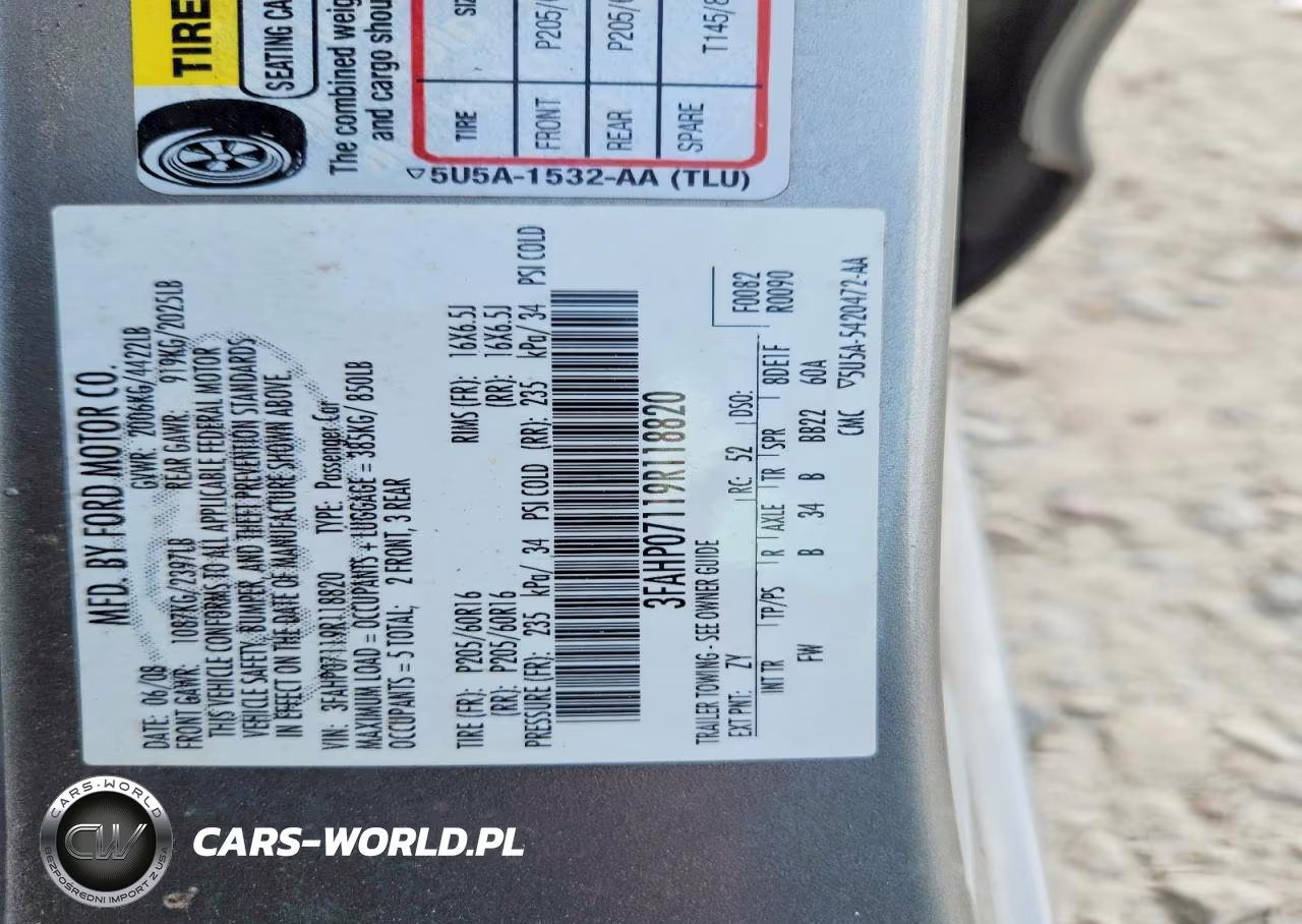 2009 Ford Fusion Se VIN:3FAHP07119R118820 - 12