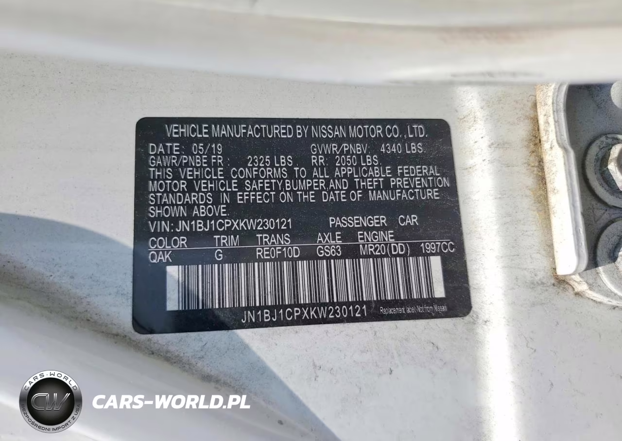 2019 Nissan Rogue Sport S VIN:JN1BJ1CPXKW230121 - 13