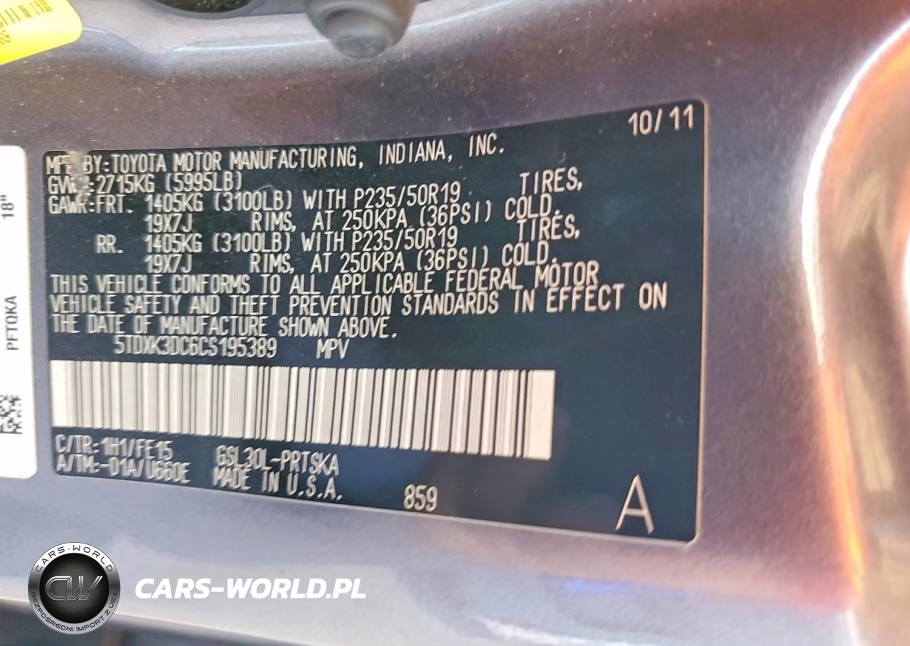 2012 Toyota Sienna Sport VIN:5TDXK3DC6CS195389 - 14