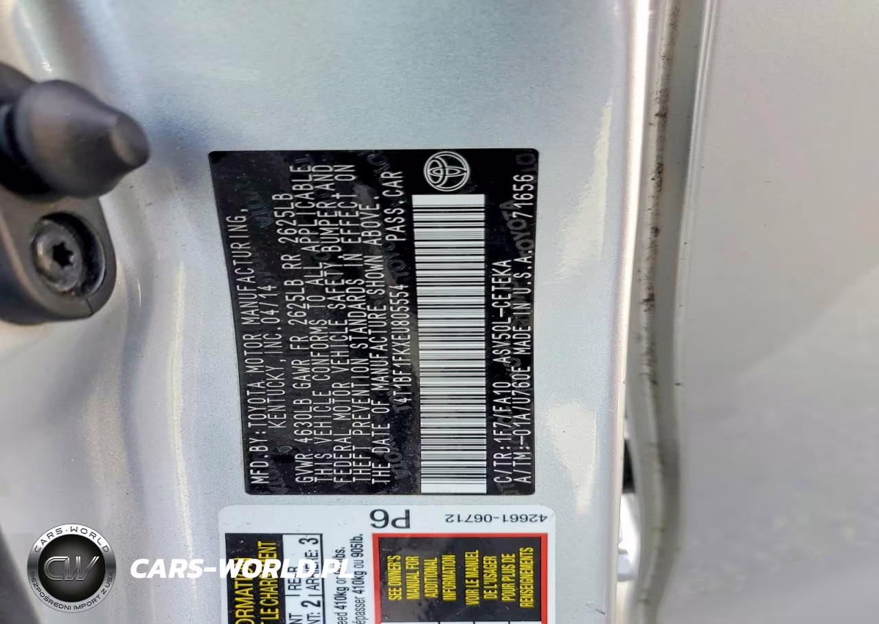 2014 Toyota Camry L VIN:4T1BF1FKXEU805554 - 12