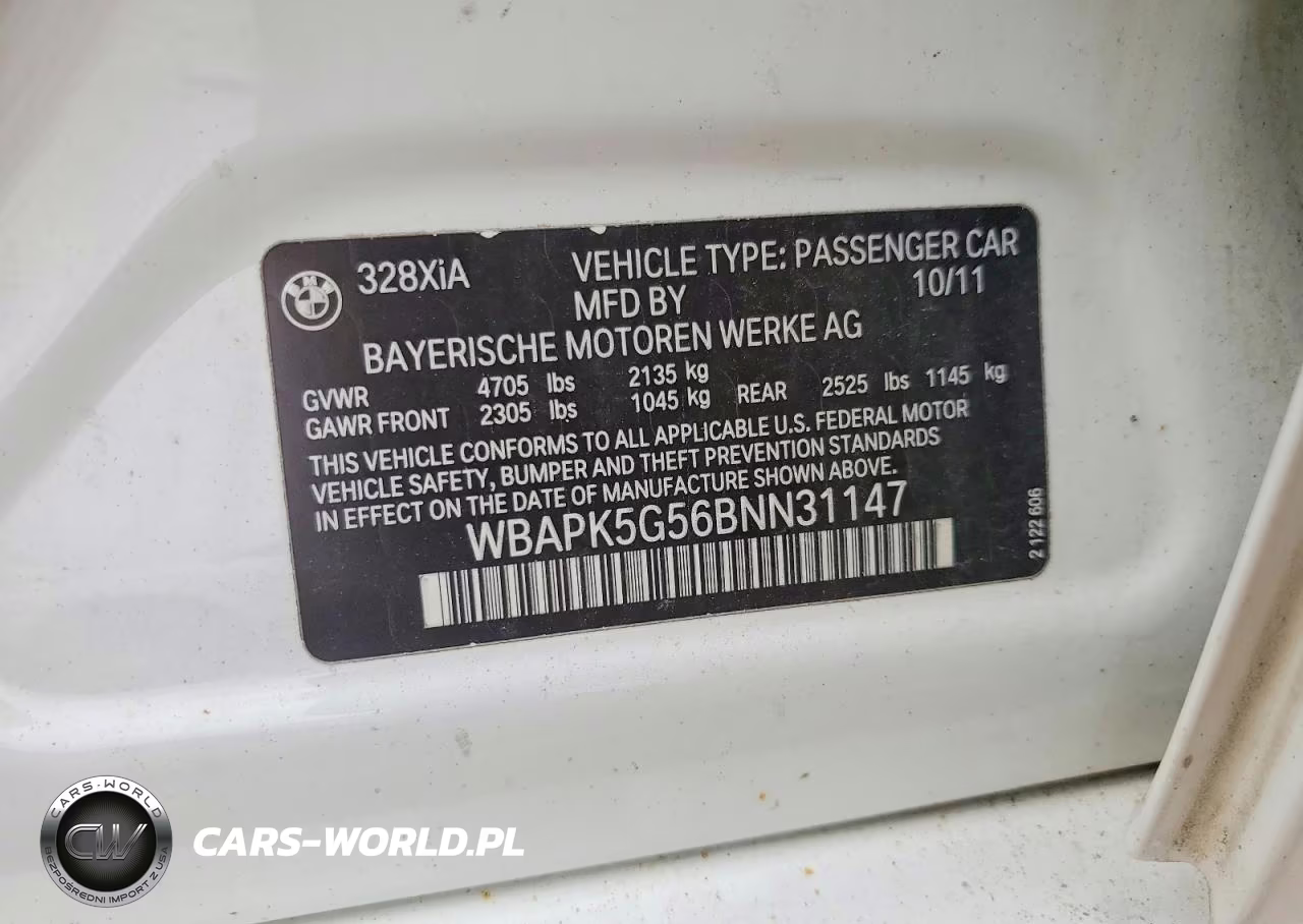 2011 BMW 328 Xi Sulev VIN:WBAPK5G56BNN31147 - 23