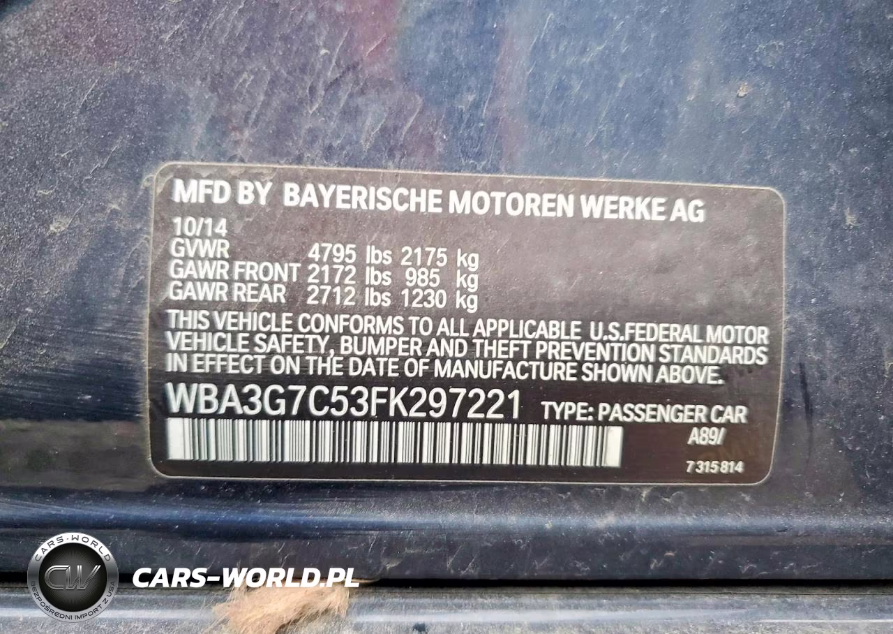 2015 BMW 328 Xi VIN:WBA3G7C53FK297221 - 25