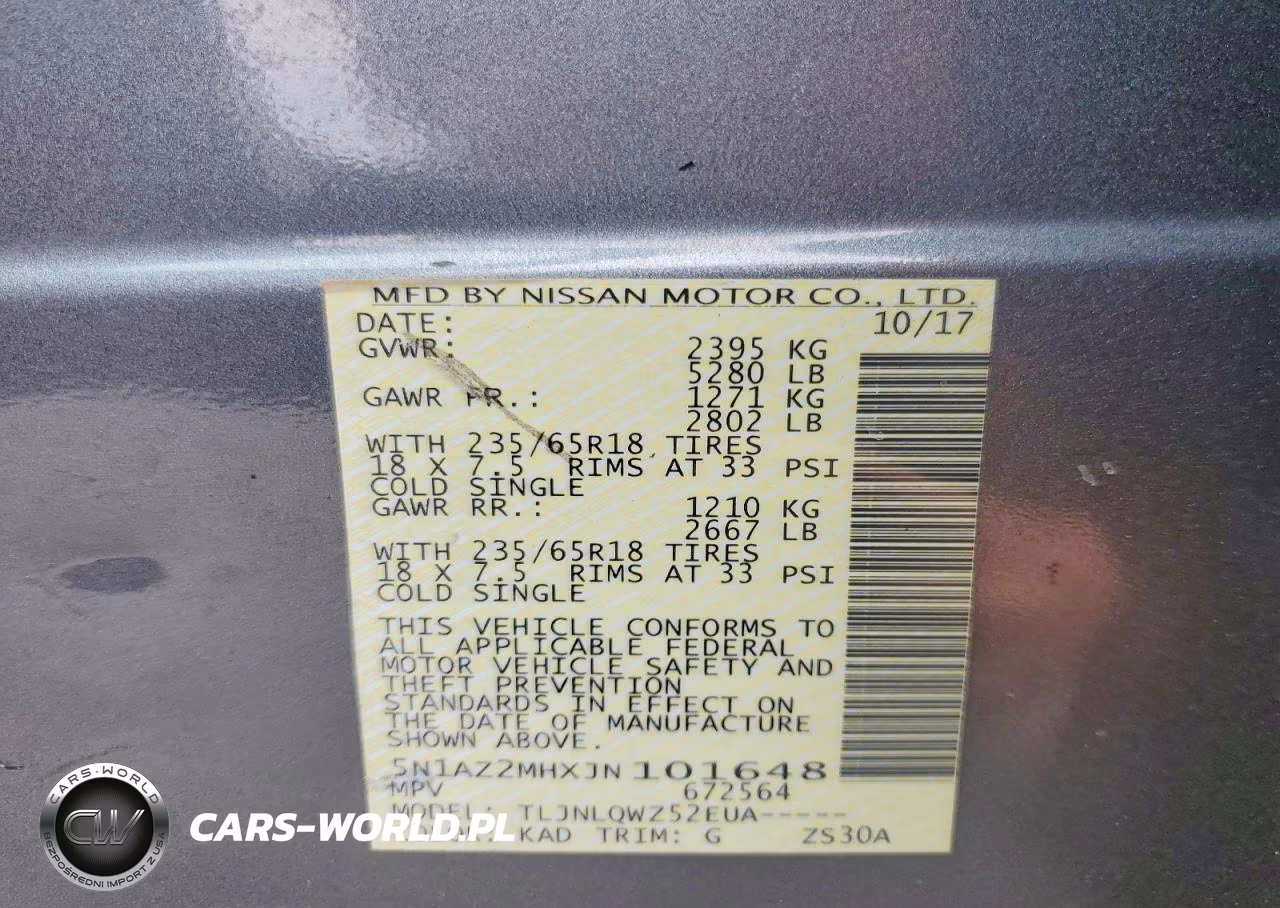 2018 Nissan Murano Sv VIN:5N1AZ2MHXJN101648 - 26