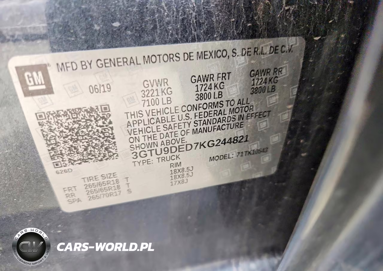 2019 GMC Sierra K1500 Slt VIN:3GTU9DED7KG244821 - 23
