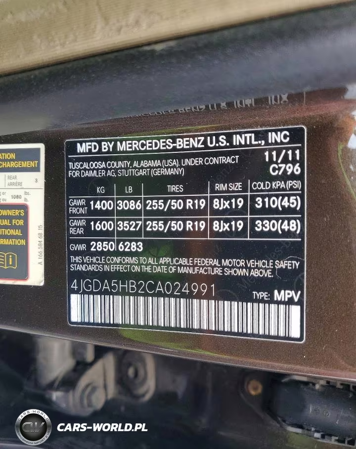2012 Mercedes-Benz Ml 350 4Matic VIN:4JGDA5HB2CA024991 - 13