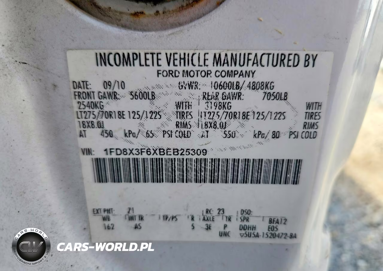 2011 Ford F350 Super Duty VIN:1FD8X3F6XBEB25309 - 14