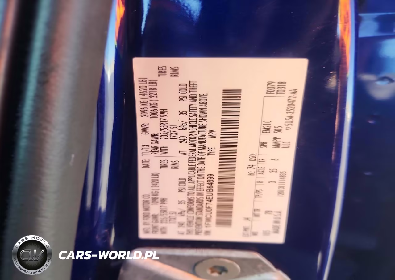 2014 Ford Escape S VIN:1FMCU0F74EUB64899 - 12