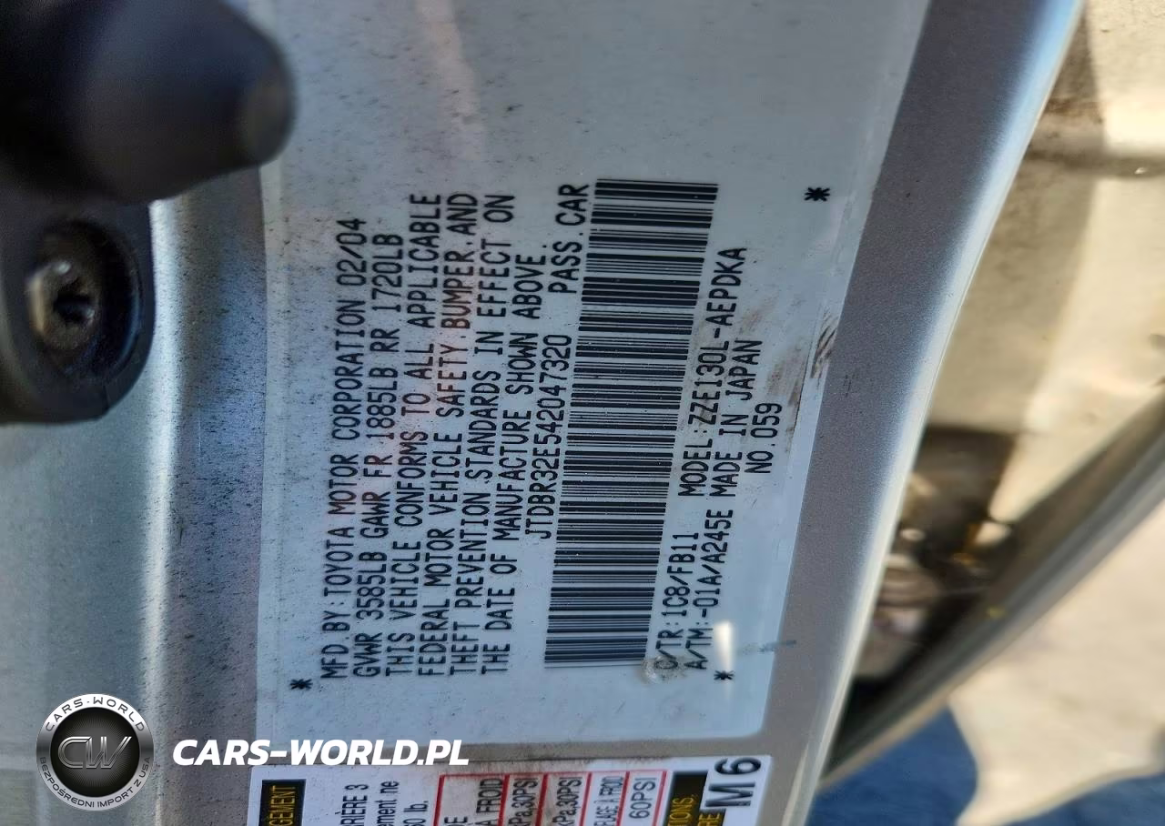 2004 Toyota Corolla Ce VIN:JTDBR32E542047320 - 12