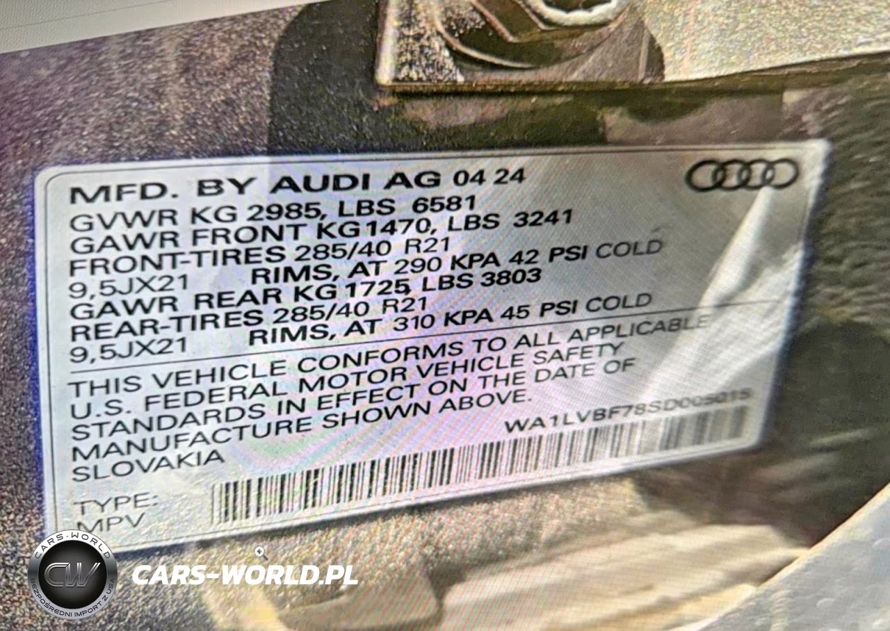 2025 Audi Q7 Premium Plus VIN:WA1LVBF78SD005015 - 10