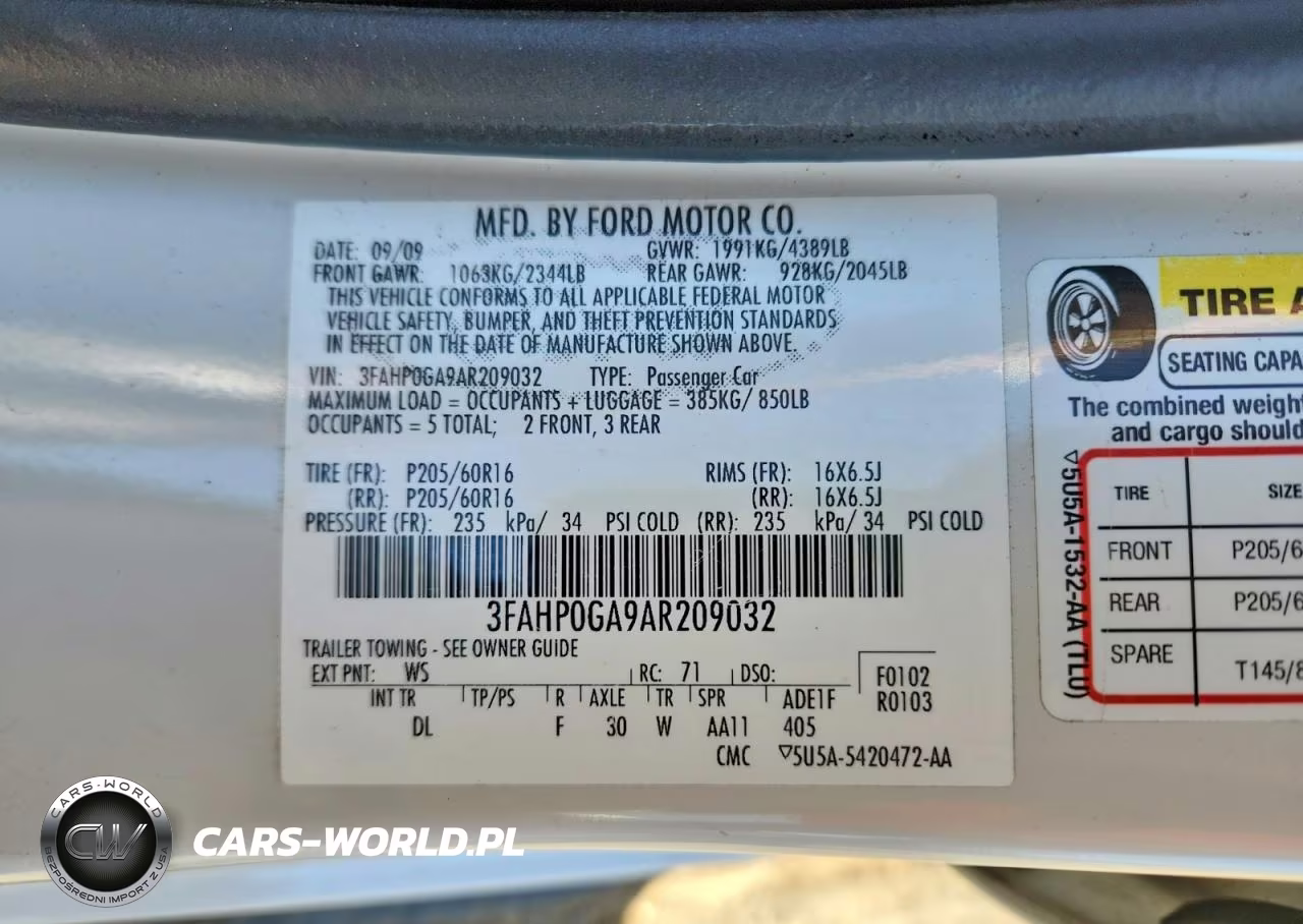 2010 Ford Fusion S VIN:3FAHP0GA9AR209032 - 13