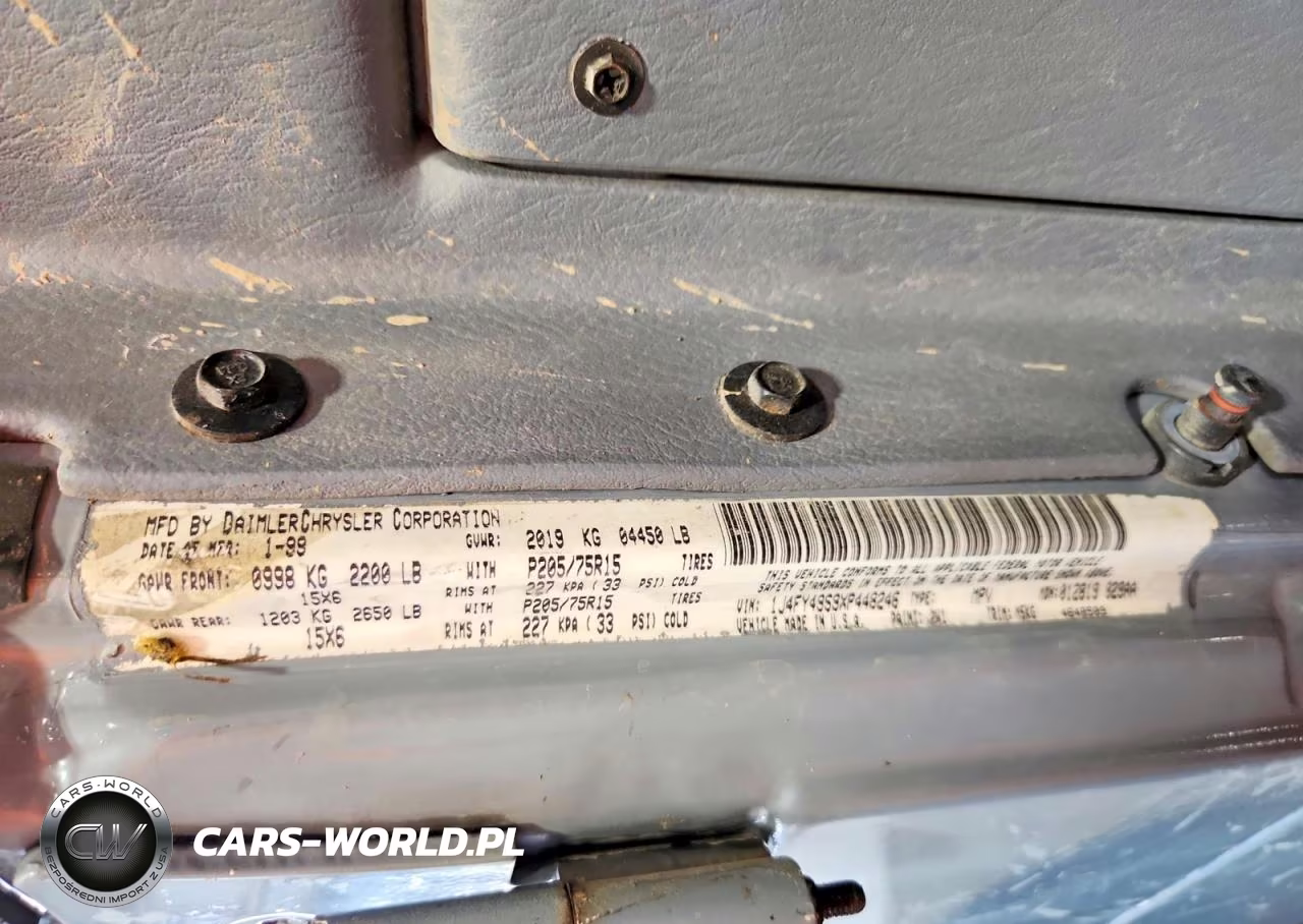 1999 Jeep Wrangler - Tj Sahara VIN:1J4FY49S9XP448246 - 12