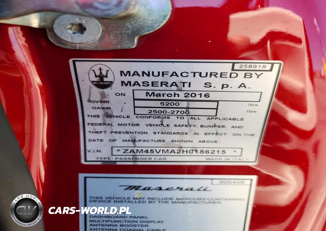 2017 Maserati Granturismo S VIN:ZAM45VMA2H0186215 - 12