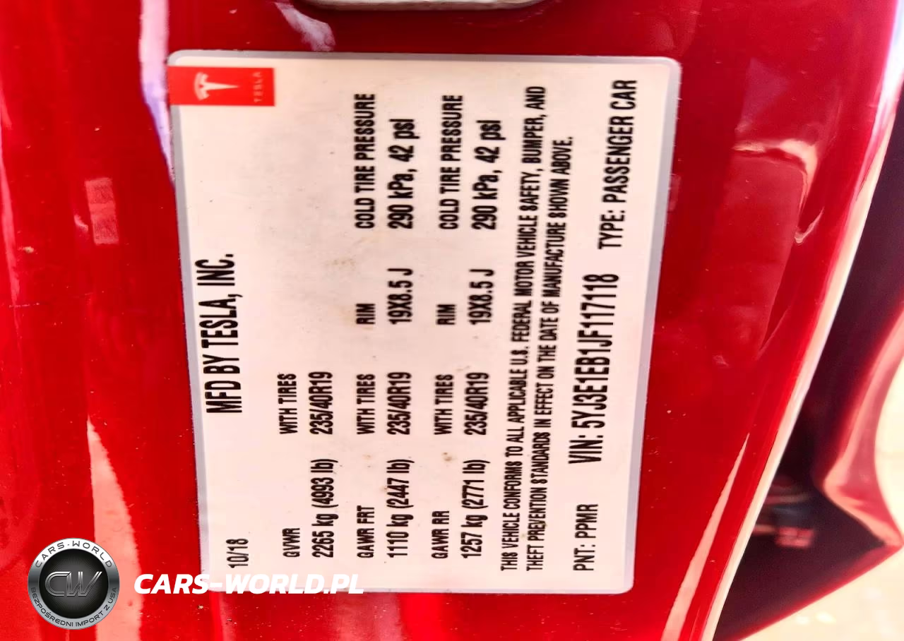 2018 Tesla Model 3 VIN:5YJ3E1EB1JF117118 - 12