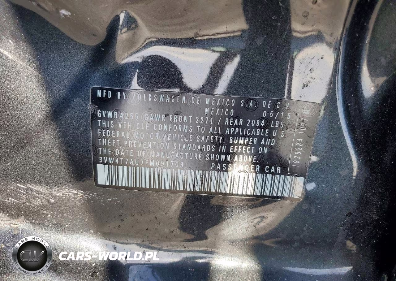 2015 Volkswagen Gti VIN:3VW4T7AU7FM091709 - 12