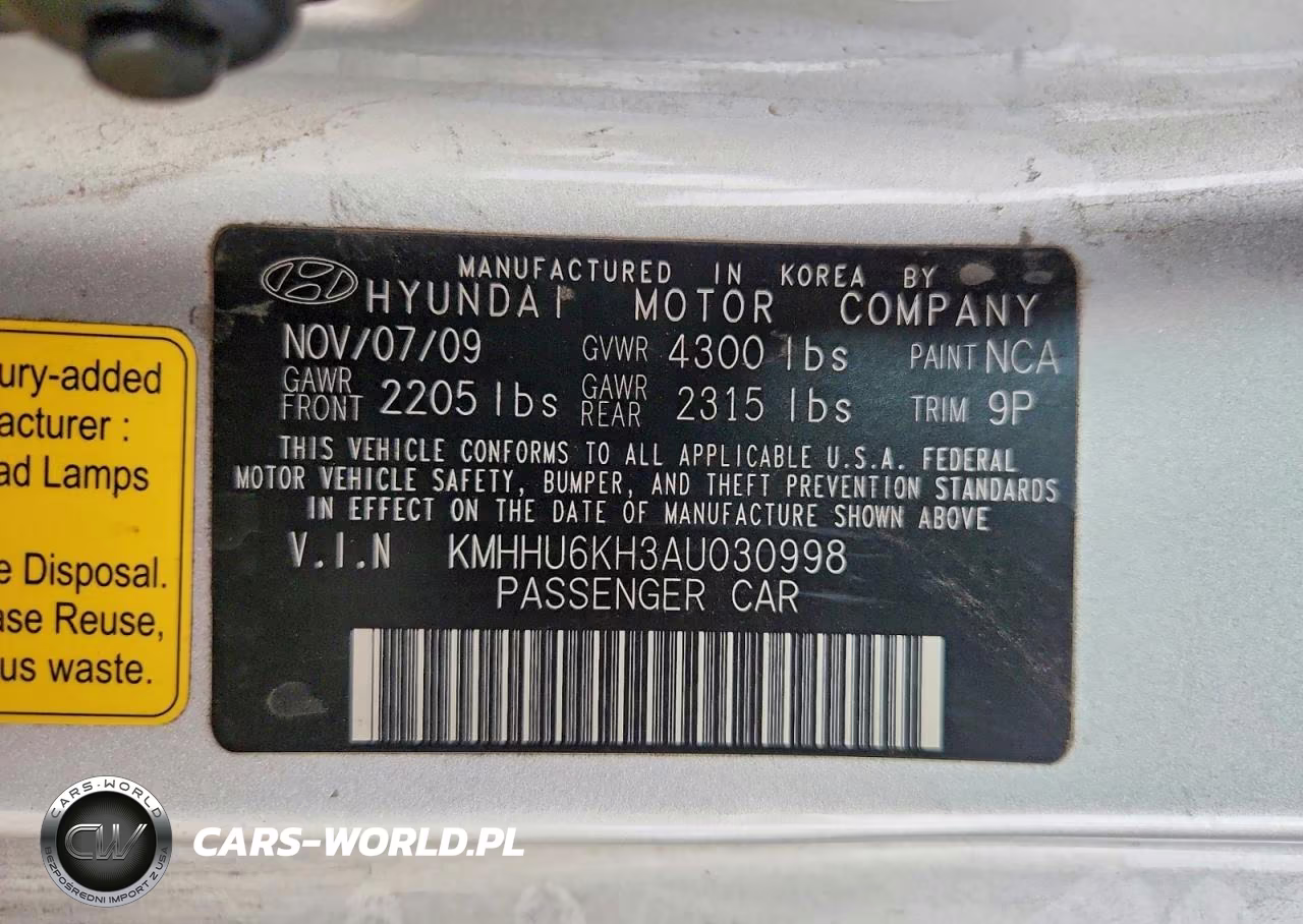 2010 Hyundai Genesis Coupe 3.8L Grand Touring VIN:KMHHU6KH3AU030998 - 12