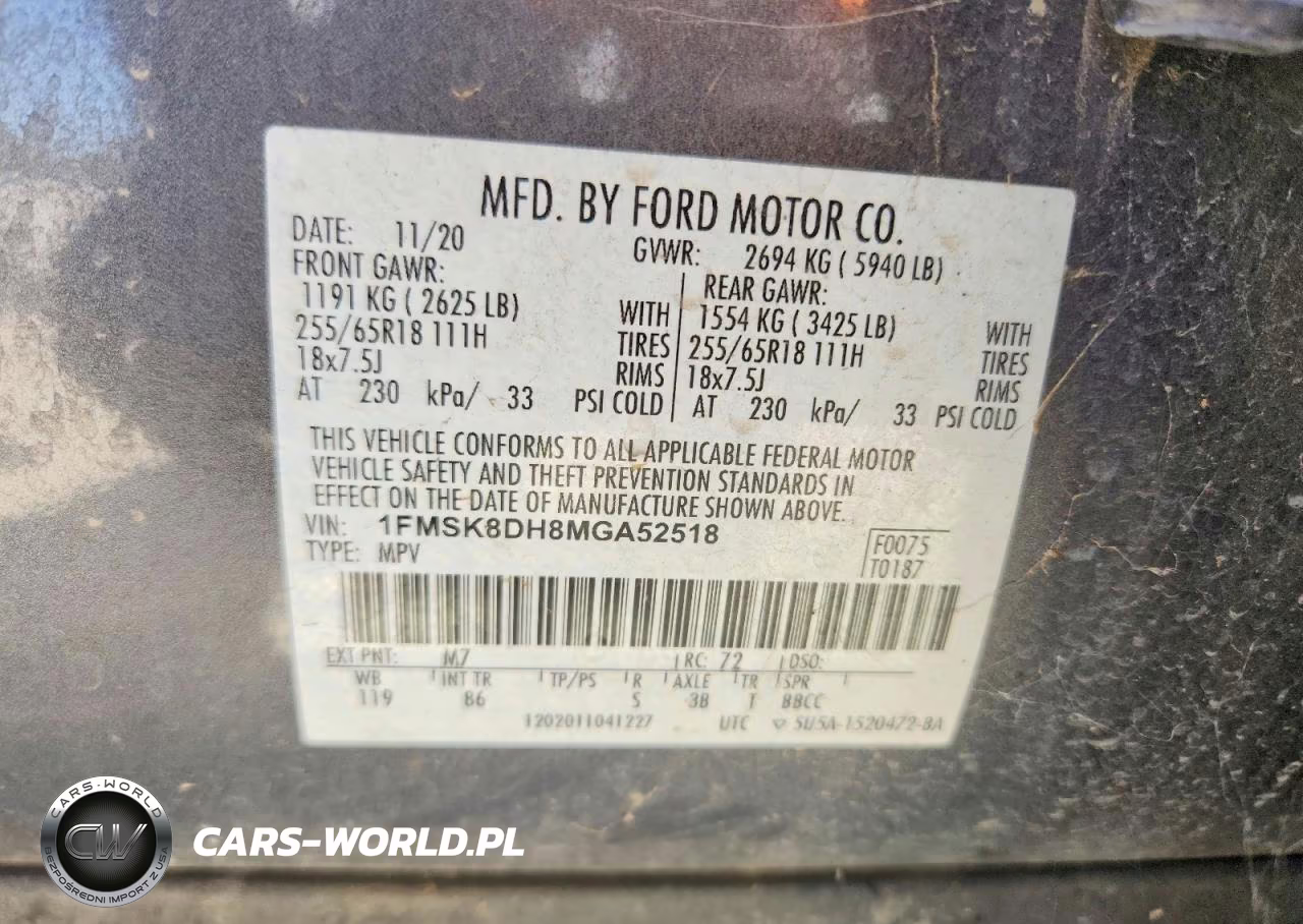 2021 Ford Explorer Xlt VIN:1FMSK8DH8MGA52518 - 14
