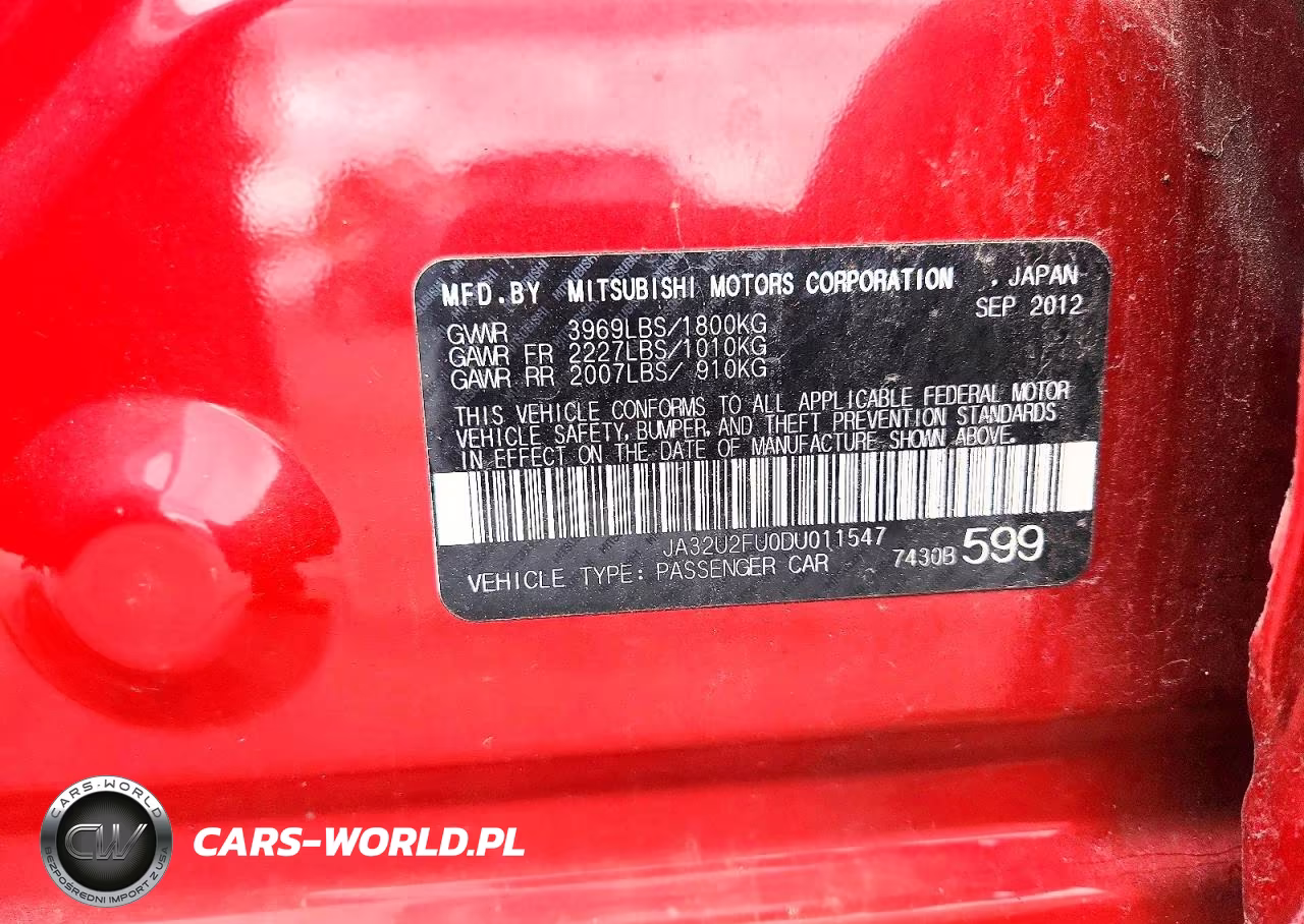 2013 Mitsubishi Lancer Es-Es Sport VIN:JA32U2FU0DU011547 - 12