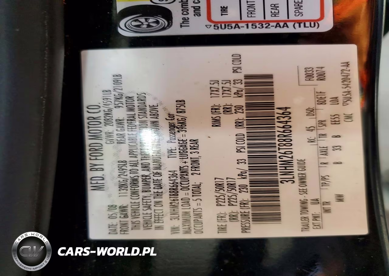 2008 Lincoln Mkz VIN:3LNHM26T88R664364 - 12