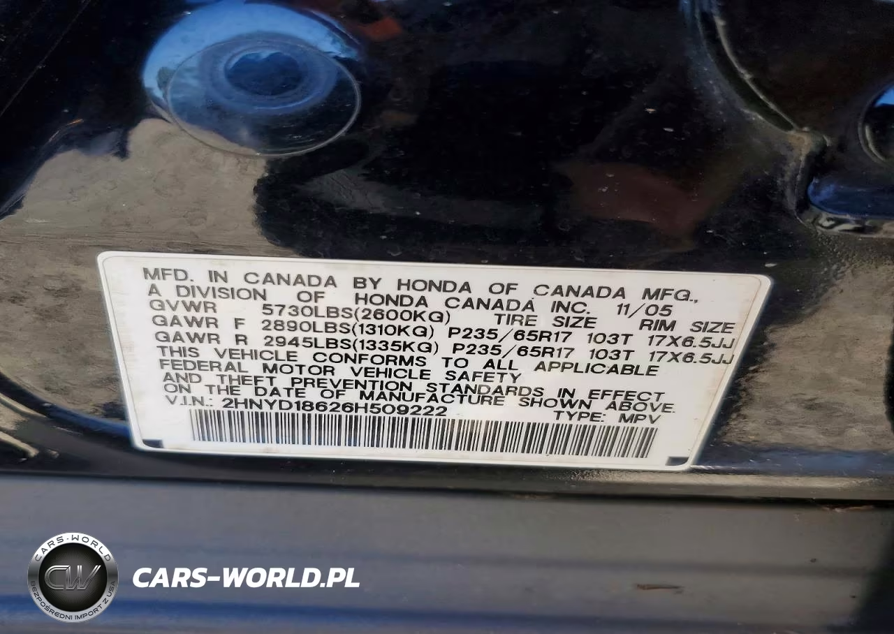 2006 Acura Mdx Touring VIN:2HNYD18626H509222 - 13