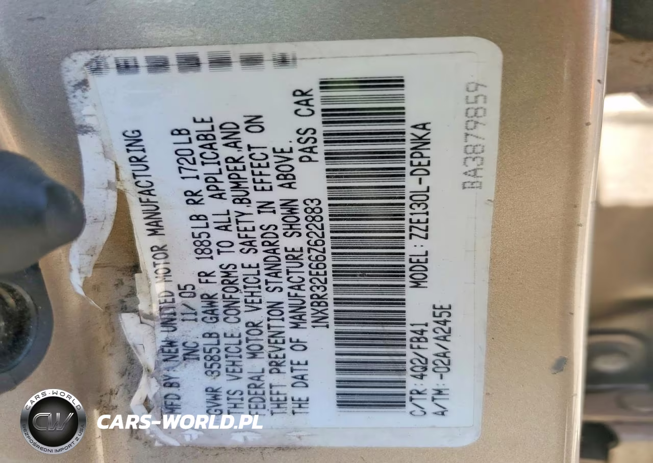 2006 Toyota Corolla VIN:1NXBR32E66Z622883 - 12
