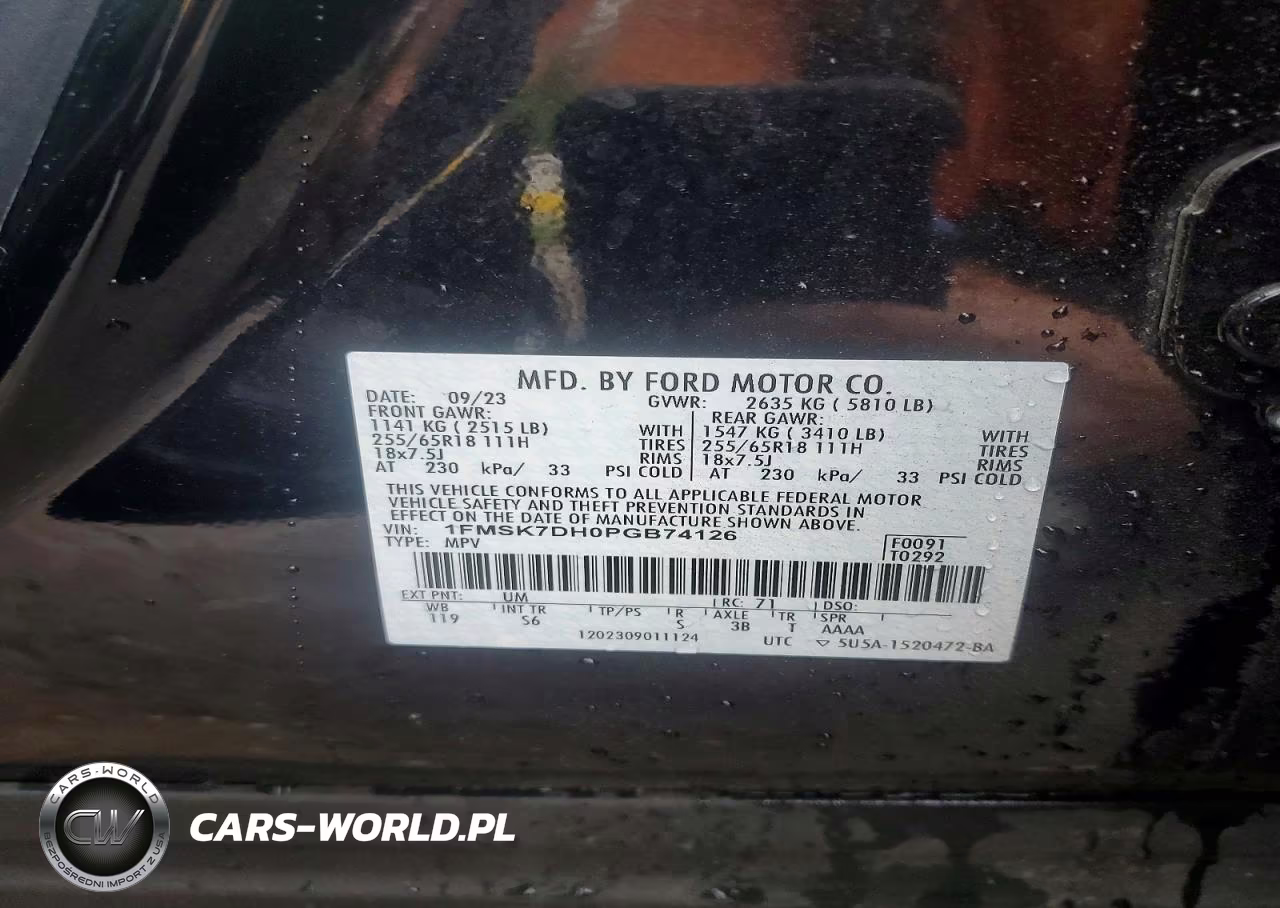 2023 Ford Explorer Xlt VIN:1FMSK7DH0PGB74126 - 12