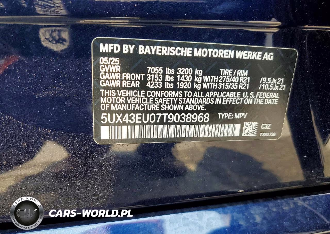 2026 BMW X5 VIN:5UX43EU07T9038968 - 13