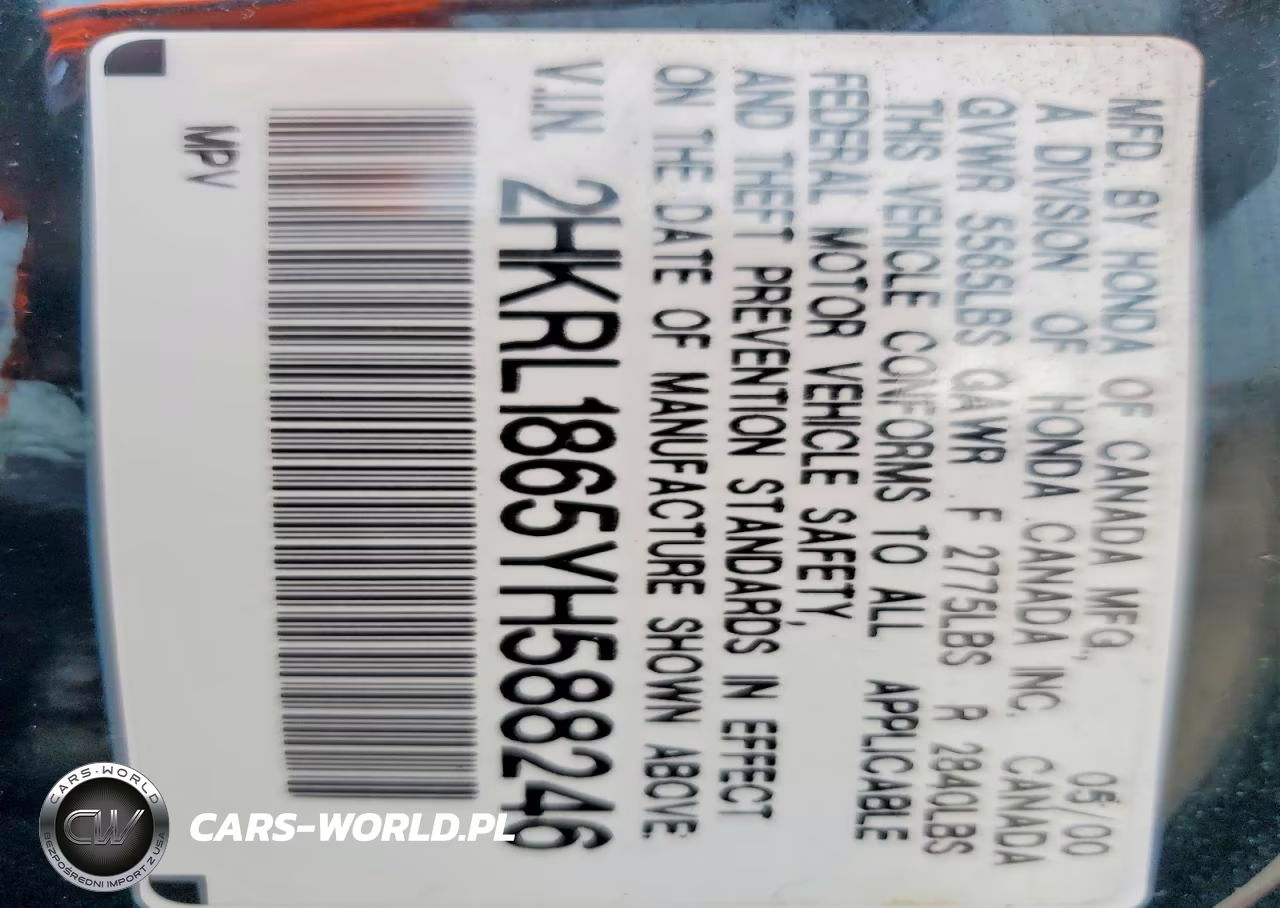 2000 Honda Odyssey Ex VIN:2HKRL1865YH588246 - 13