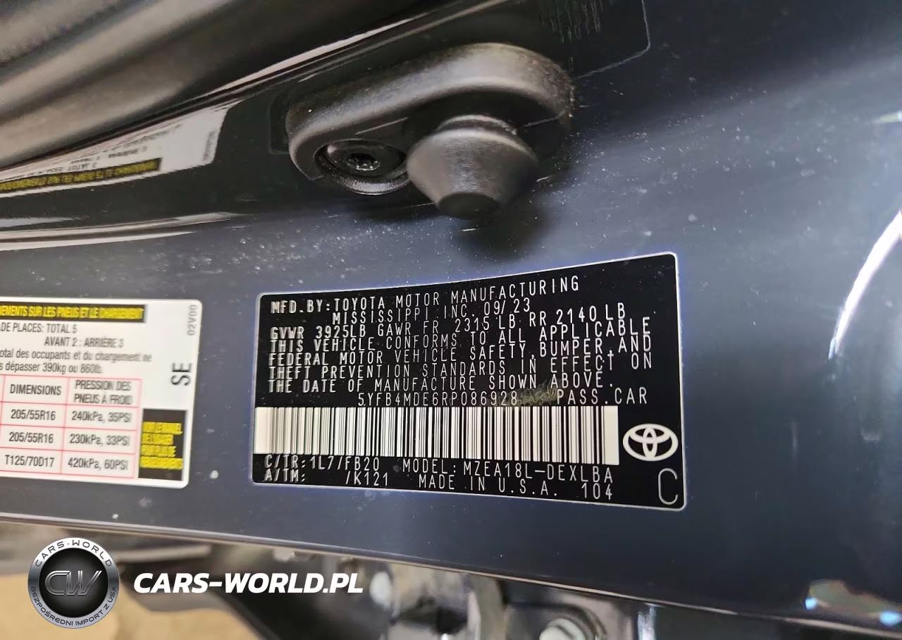2024 Toyota Corolla Le VIN:5YFB4MDE6RP086928 - 12