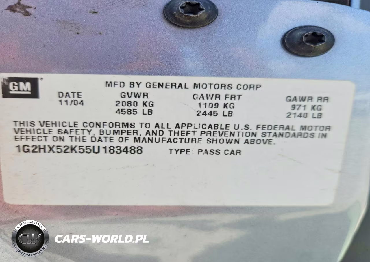 2005 Pontiac Bonneville Se VIN:1G2HX52K55U183488 - 12