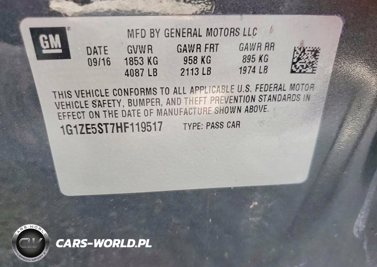 2017 Chevrolet Malibu Lt VIN:1G1ZE5ST7HF119517 - 12