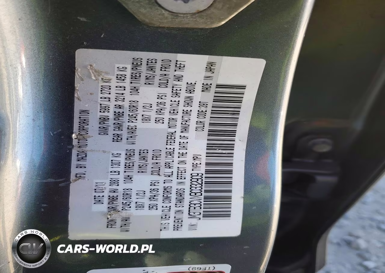 2011 Mazda Cx-9 VIN:JM3TB3CVXB0332909 - 13