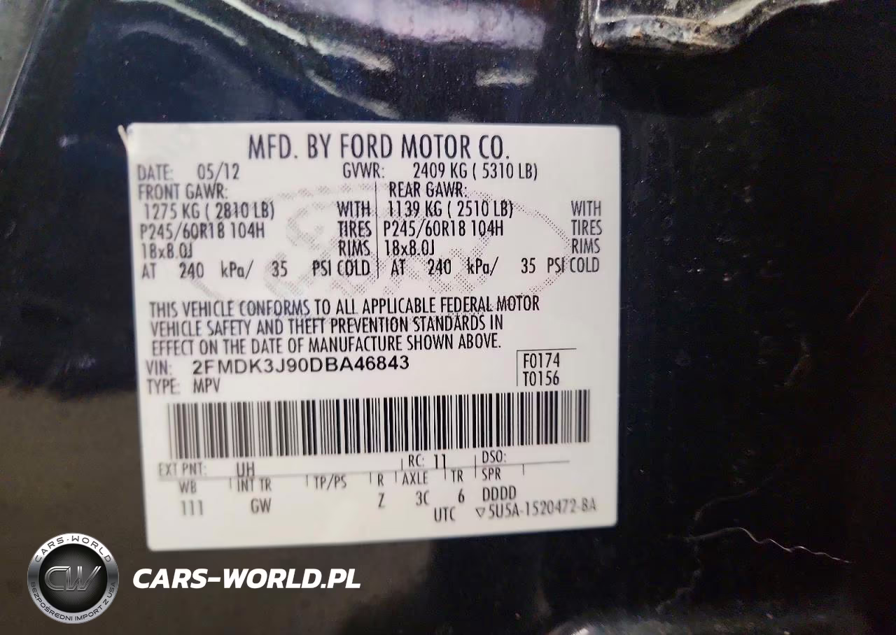 2013 Ford Edge Sel VIN:2FMDK3J90DBA46843 - 13