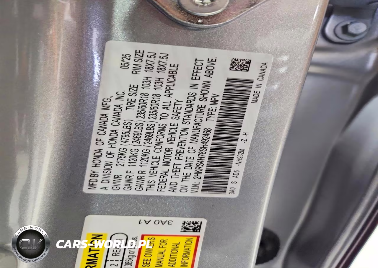 2025 Honda Cr-V Exl VIN:2HKRS4H78SH492468 - 13