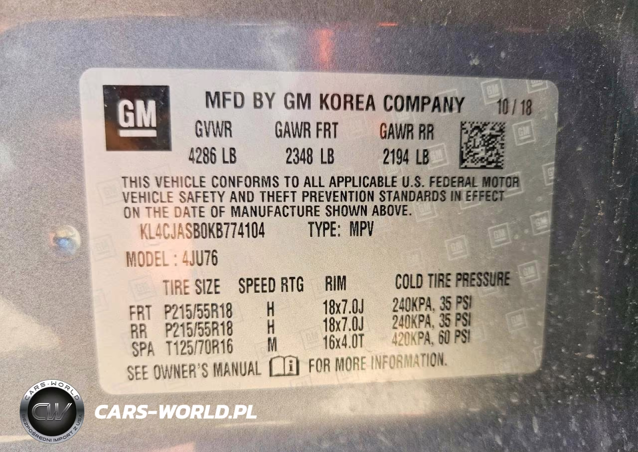 2019 Buick Encore Preferred VIN:KL4CJASB0KB774104 - 13
