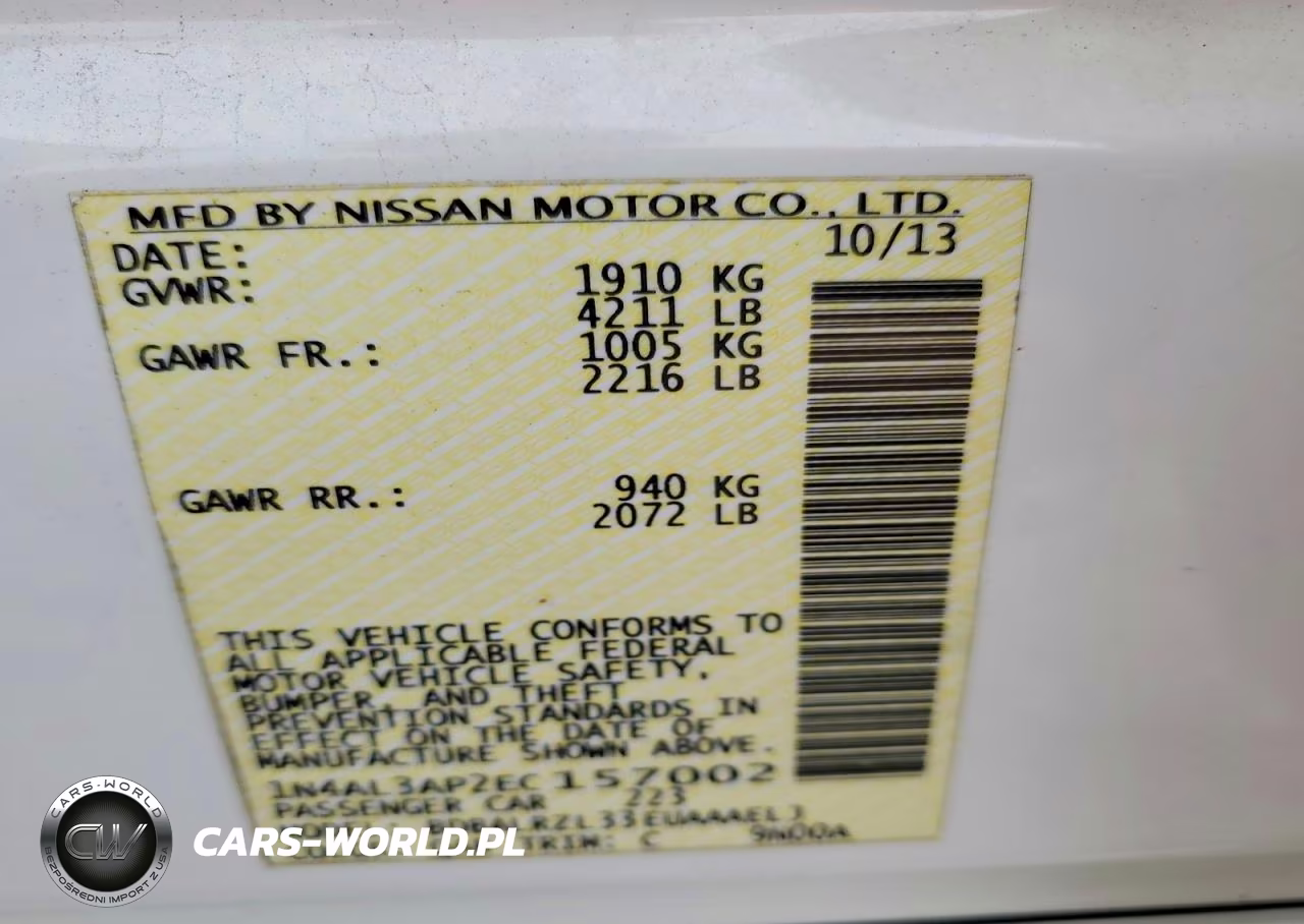 2014 Nissan Altima 2.5 S VIN:1N4AL3AP2EC157002 - 12
