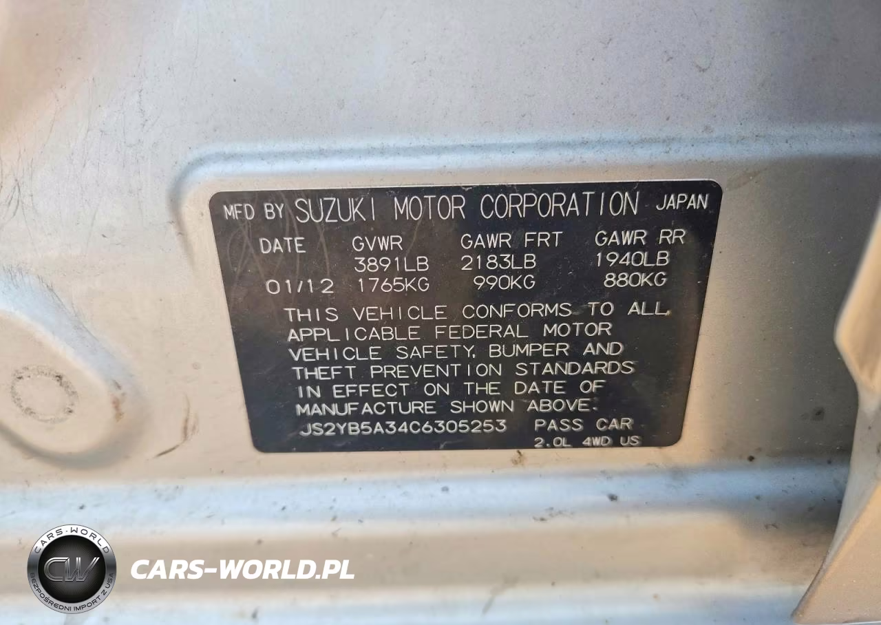 2012 Suzuki Sx4 VIN:JS2YB5A34C6305253 - 13