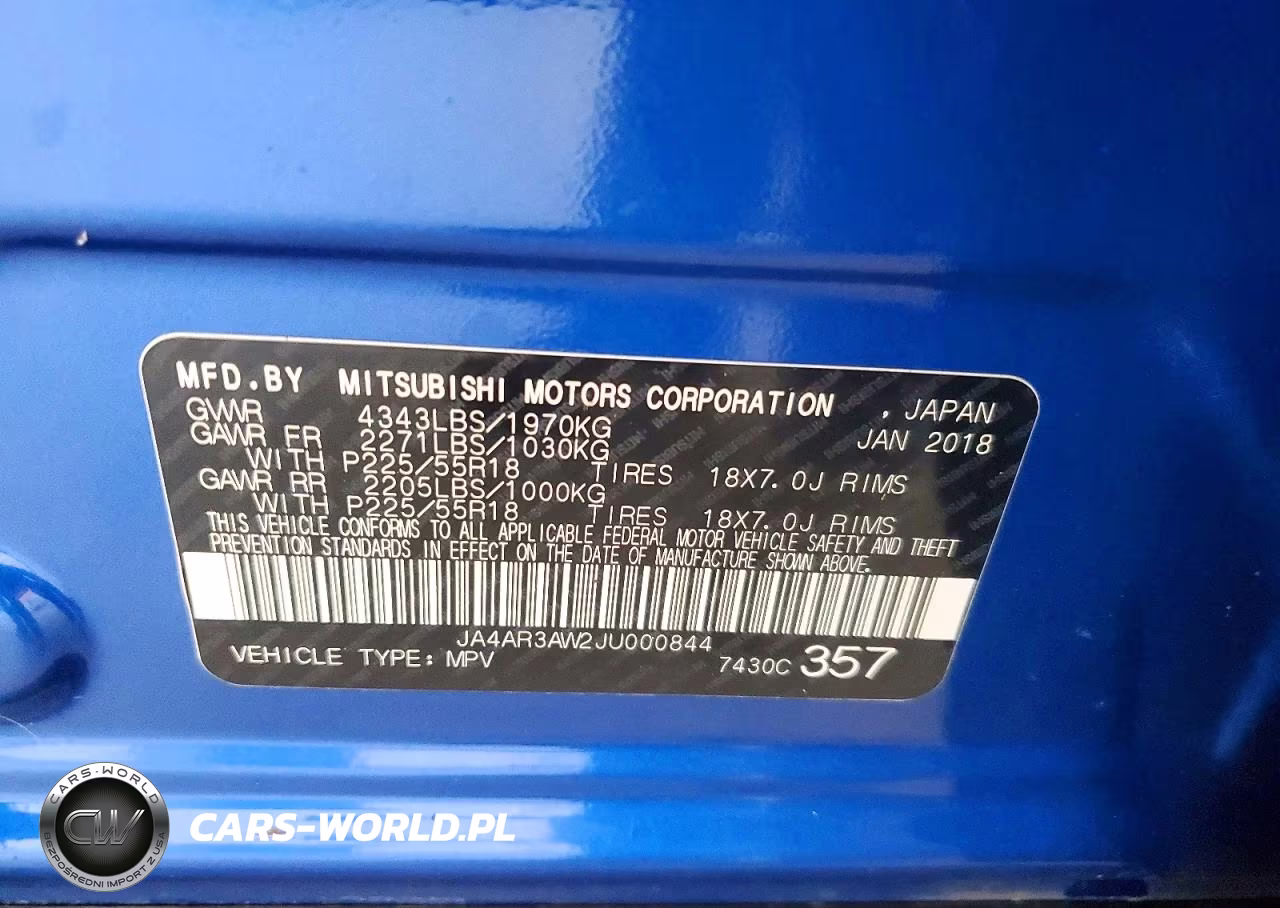 2018 Mitsubishi Outlander Sport Es VIN:JA4AR3AW2JU000844 - 12
