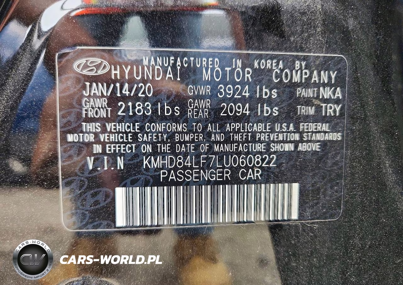 2020 Hyundai Elantra Sel VIN:KMHD84LF7LU060822 - 12