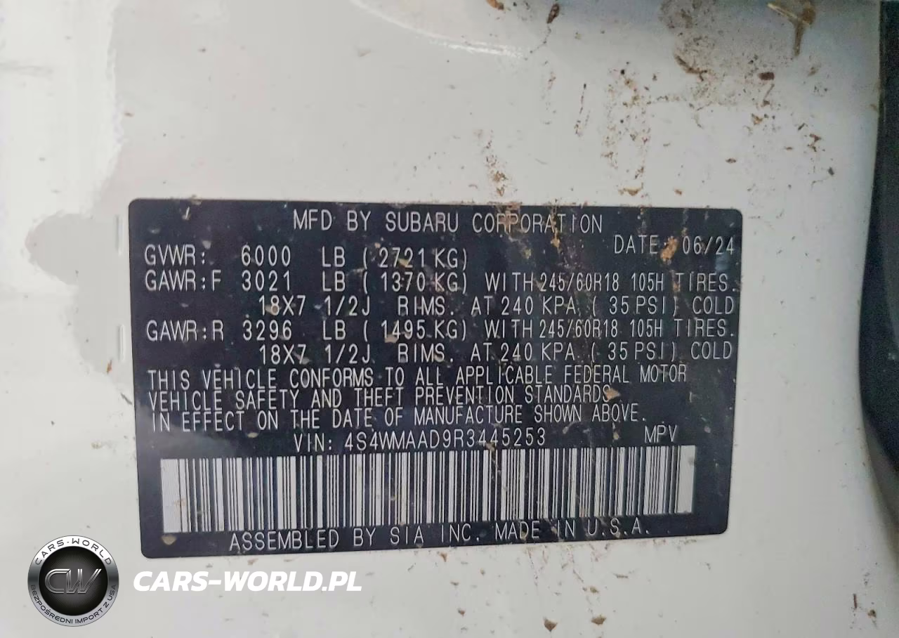 2024 Subaru Ascent VIN:4S4WMAAD9R3445253 - 13