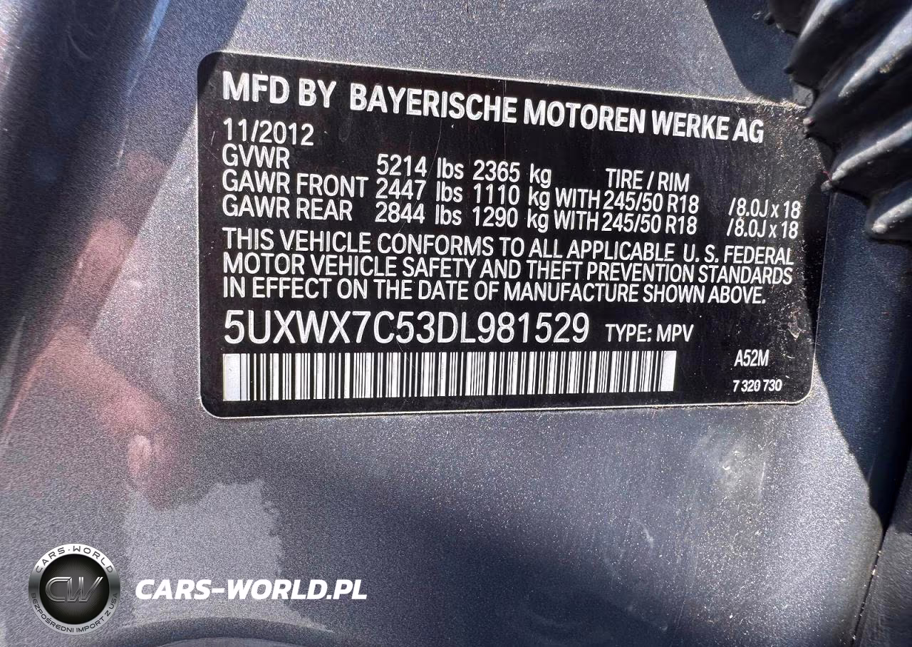 2013 BMW X3 xDrive35I VIN:5UXWX7C53DL981529 - 10