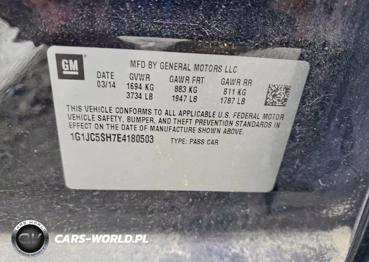 2014 Chevrolet Sonic Lt VIN:1G1JC5SH7E4180503 - 12