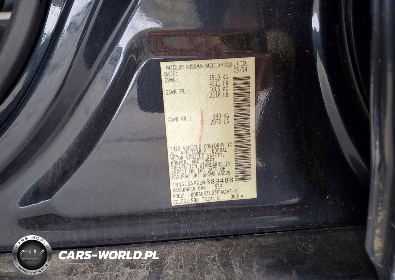 2014 Nissan Altima 2.5 S VIN:1N4AL3AP2EN389488 - 12