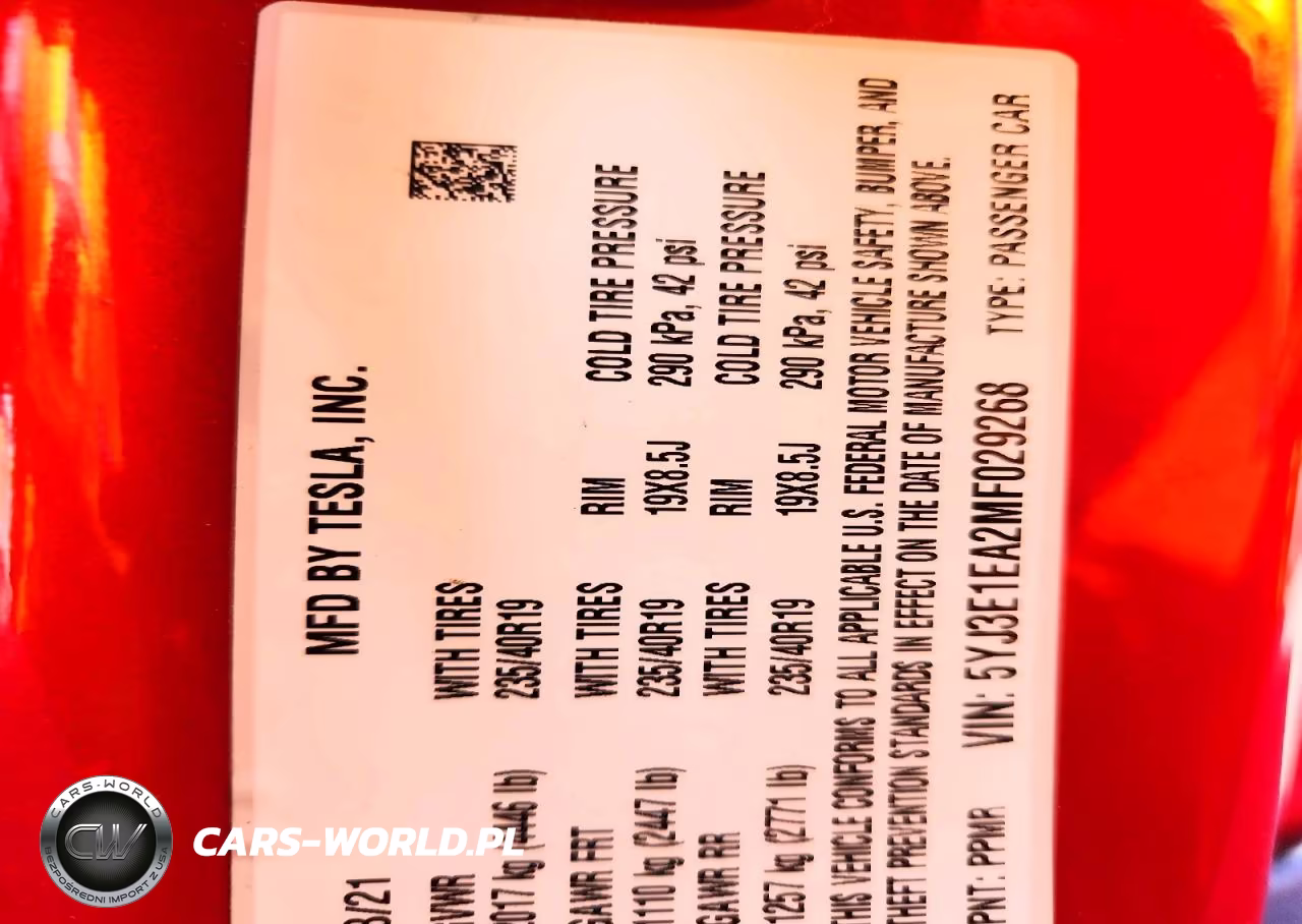 2021 Tesla Model 3 VIN:5YJ3E1EA2MF029268 - 12