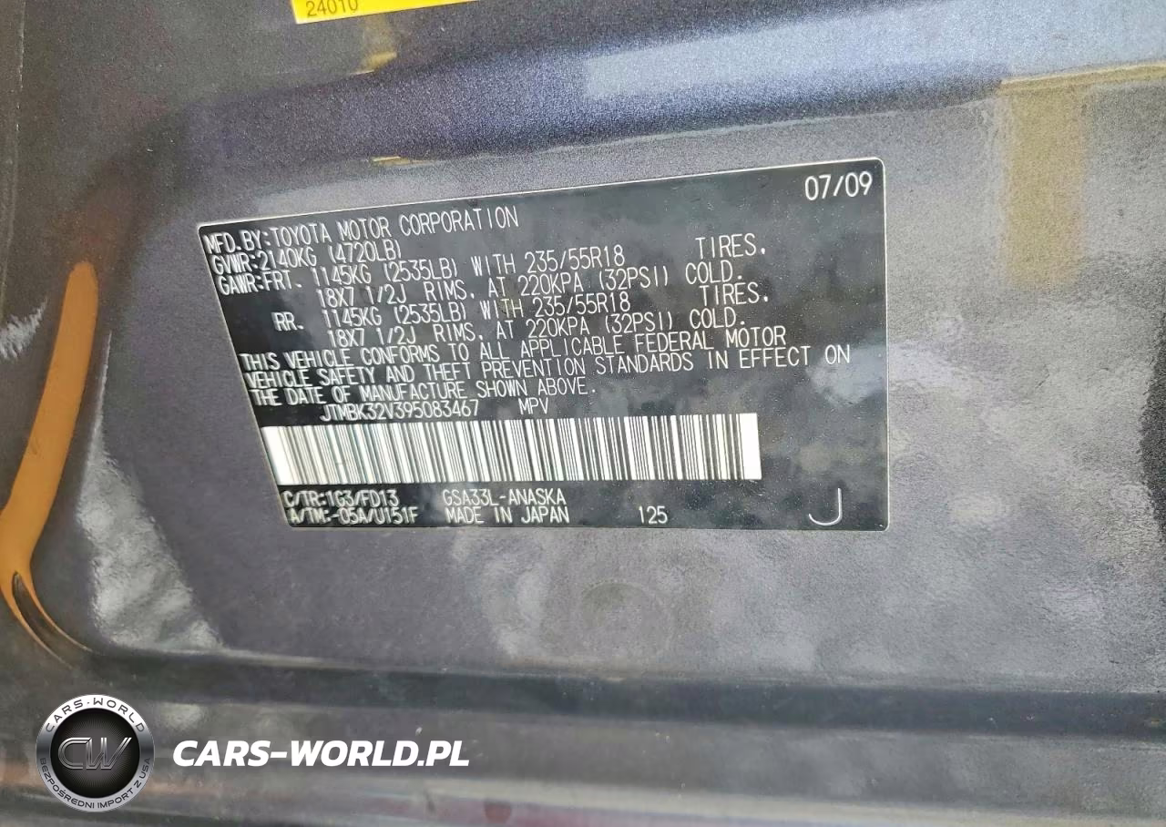 2009 Toyota Rav4 Sport VIN:JTMBK32V395083467 - 13