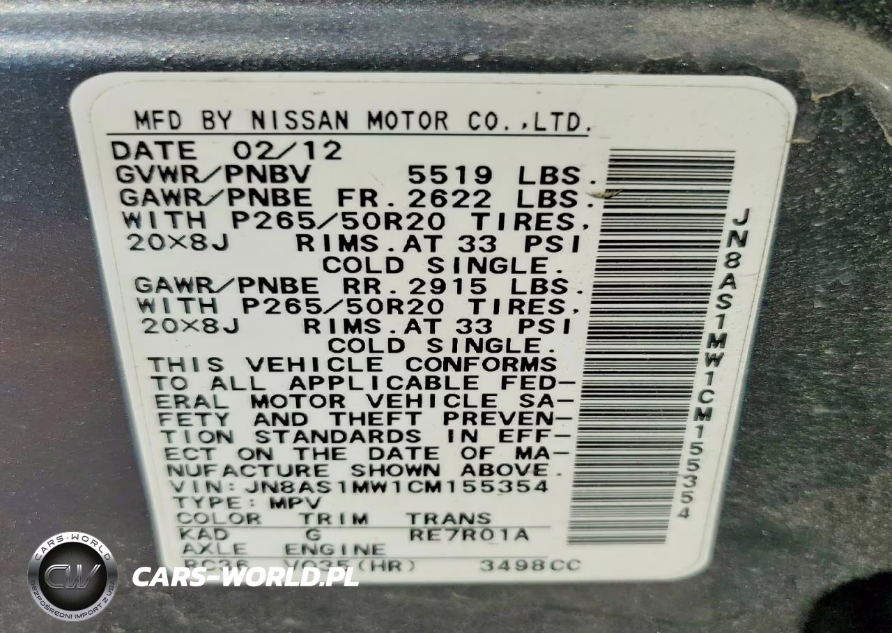 2012 Infiniti Fx35 Base VIN:JN8AS1MW1CM155354 - 13
