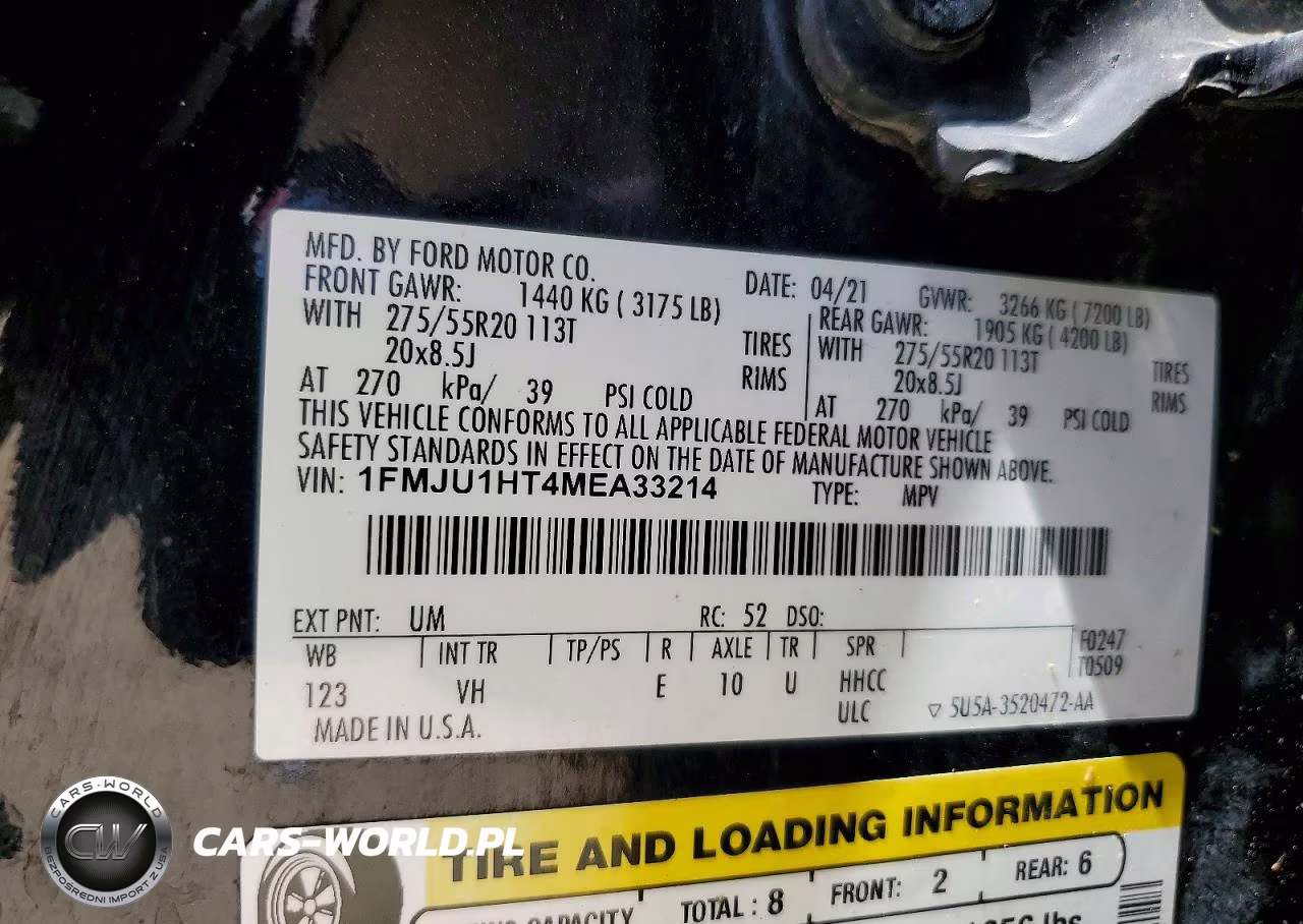 2021 Ford Expedition Xlt VIN:1FMJU1HT4MEA33214 - 12