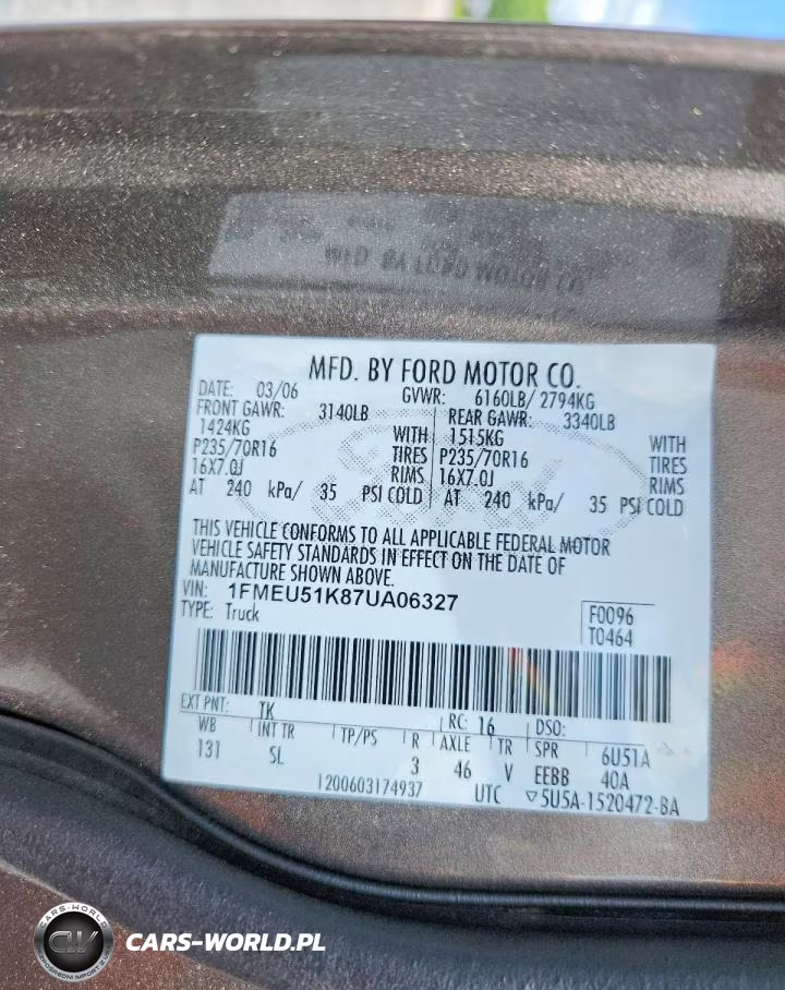 2007 Ford Explorer Sport Trac Xlt VIN:1FMEU51K87UA06327 - 13