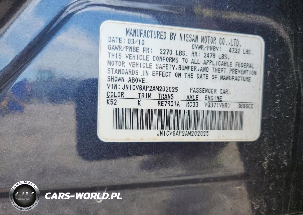 2010 Infiniti G37 Sedan Base VIN:JN1CV6AP2AM202025 - 13